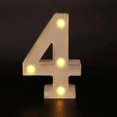 Number Letter Lamp Luminous Alphabet Led Lights Decororation Night Light Home Wedding Birthday