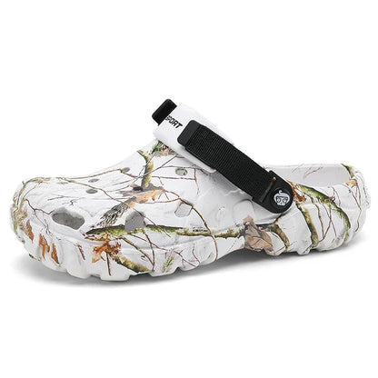 Men's Camo Print Garden Clogs – Chunky Platform Outdoor Shoes