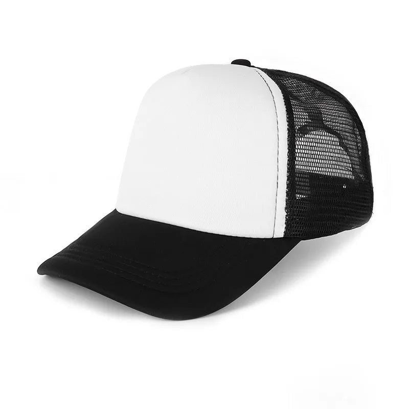 Custom Logo Mesh Trucker Hat – 5-Panel Snapback Baseball Cap for Men & Women