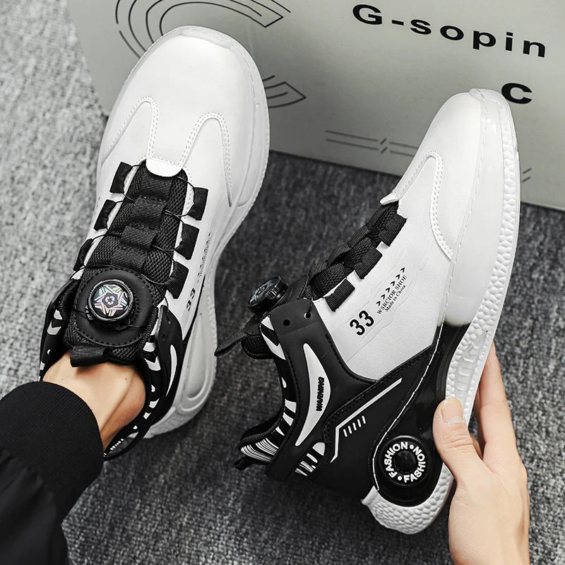 Men's Rotating Buckle Sneakers – Non-Slip Outdoor Shoes