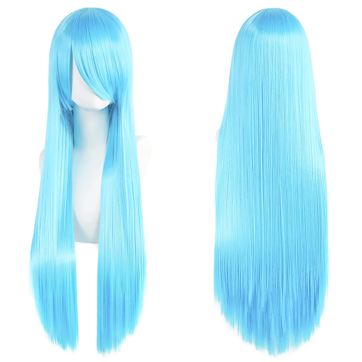 Long Straight Cosplay Wig – 32 Inch Synthetic Lolita Hair, 36 Colors