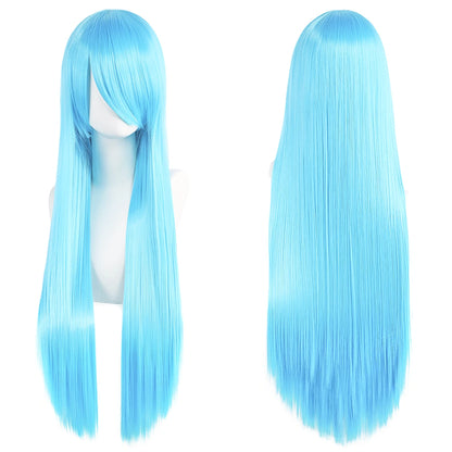 Long Straight Cosplay Wig – 32 Inch Synthetic Lolita Hair, 36 Colors