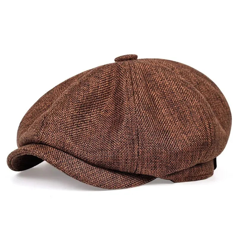 Newsboy Cap – Retro Octagonal Flat Cap for Men & Women