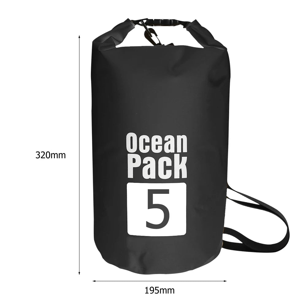 Waterproof Dry Bag – Foldable Roll-Top Pack 2L 3L 5L 10L 15L