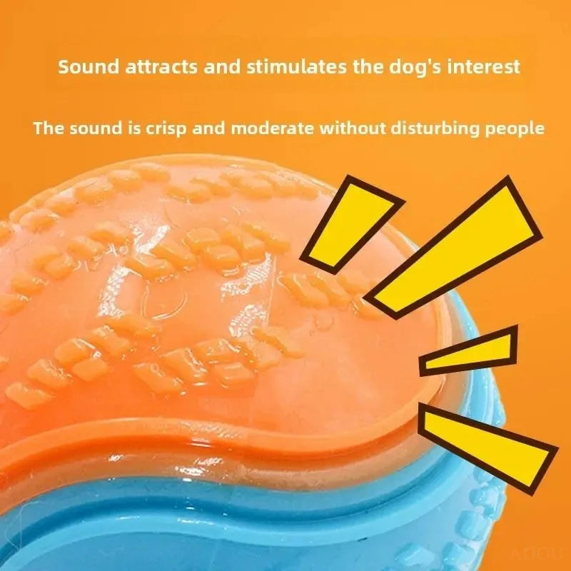 Dog Chew Ball Toy – Bite-Resistant Squeaky Silicone Teeth Cleaning