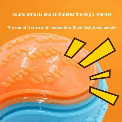 Dog Chew Ball Toy – Bite-Resistant Squeaky Silicone Teeth Cleaning