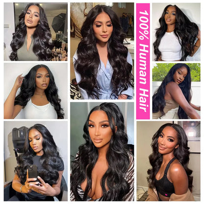 100 Human Hair Wig13x6 Body Wave Lace Front Wigs 40inch13x4 Pre Plucked 250 Density 5x5 Ready Go Hd