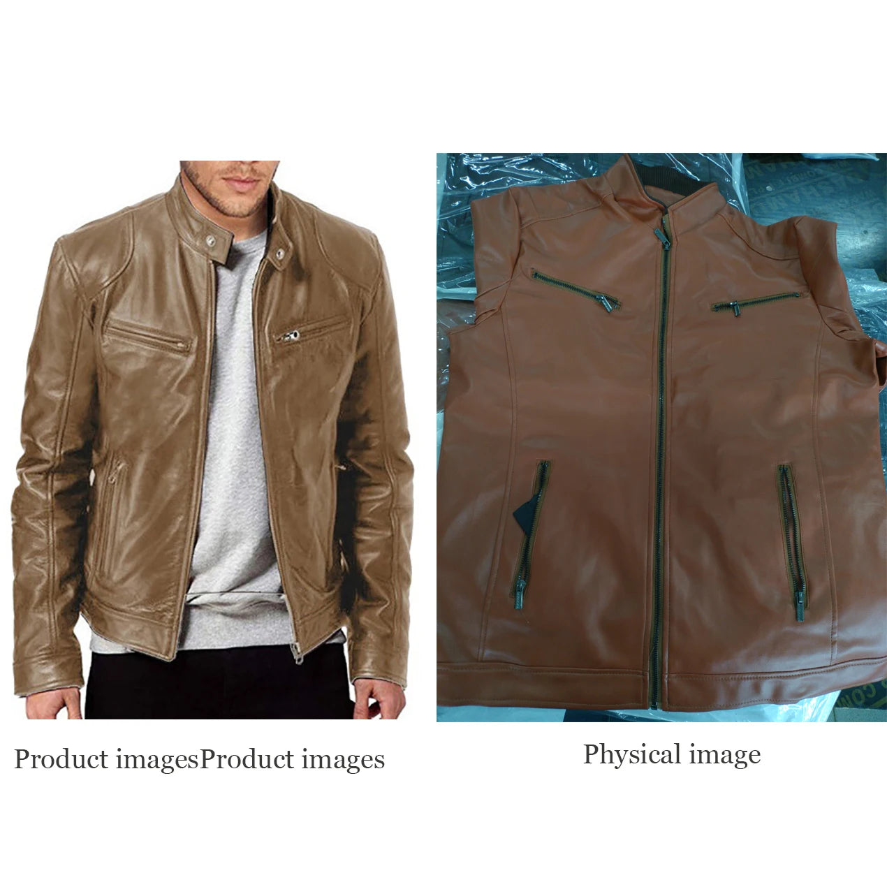 Men's PU Leather Motorcycle Jacket – Slim Fit Biker Coat