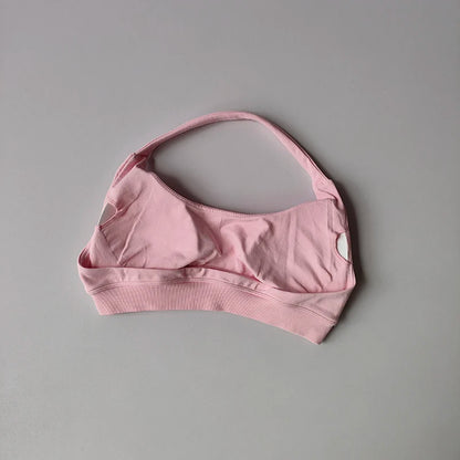 Seamless Padded Sports Bra – Backless Halter Crop Top for Women