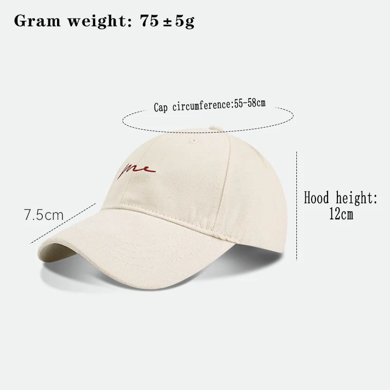 Retro Letter Embroidered Baseball Cap – Unisex Summer Hat