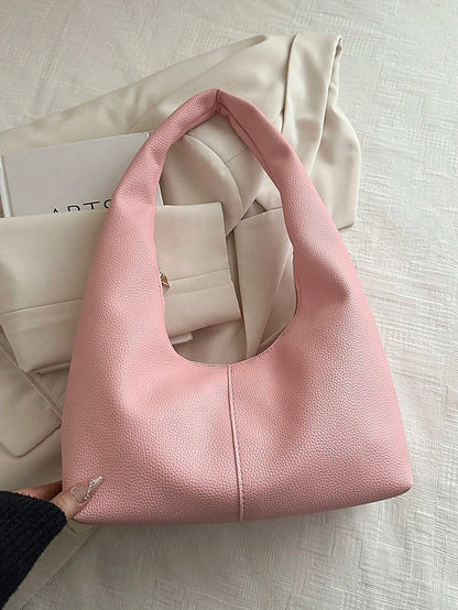 Large Capacity Woven Texture Women's Shoulder Tote Bag – Multifunctional Crossbody Handbag