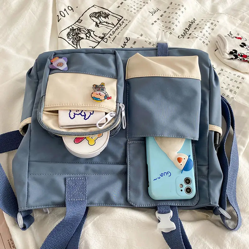 Canvas Crossbody Tote Bag for Women – Cute Shoulder Messenger Bag