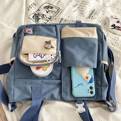 Canvas Crossbody Tote Bag for Women – Cute Shoulder Messenger Bag