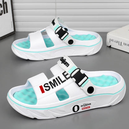 Summer Men S Massage Slippers Indoor Outdoor Sandals Beach Comfortable Soft Slides Clogs Casual
