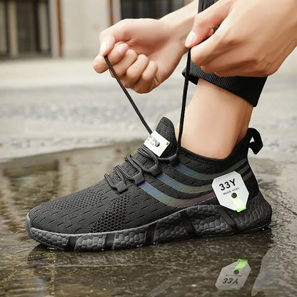 Men's Lightweight Mesh Running Sneakers – Breathable Athletic Shoes