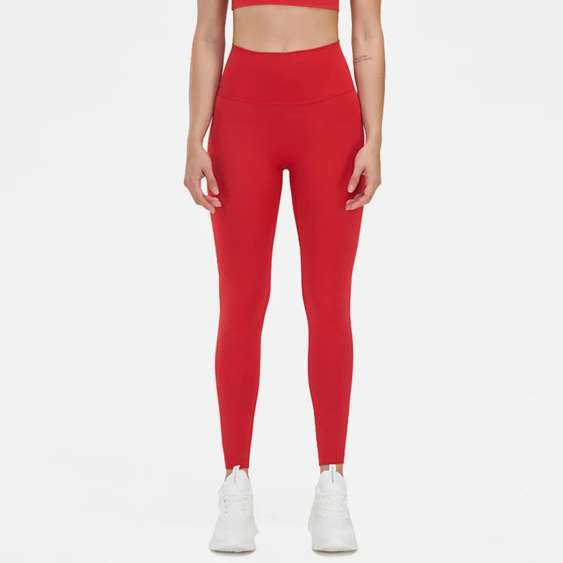 Women's Nylon Yoga Pants – Gym Leggings with Elastic Waist
