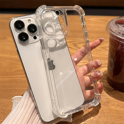 Luxury Shockproof Transparent Case Iphone 17 16 15 14 13 12 11 Pro Max 16e 7 8 Plus Bumper Cases