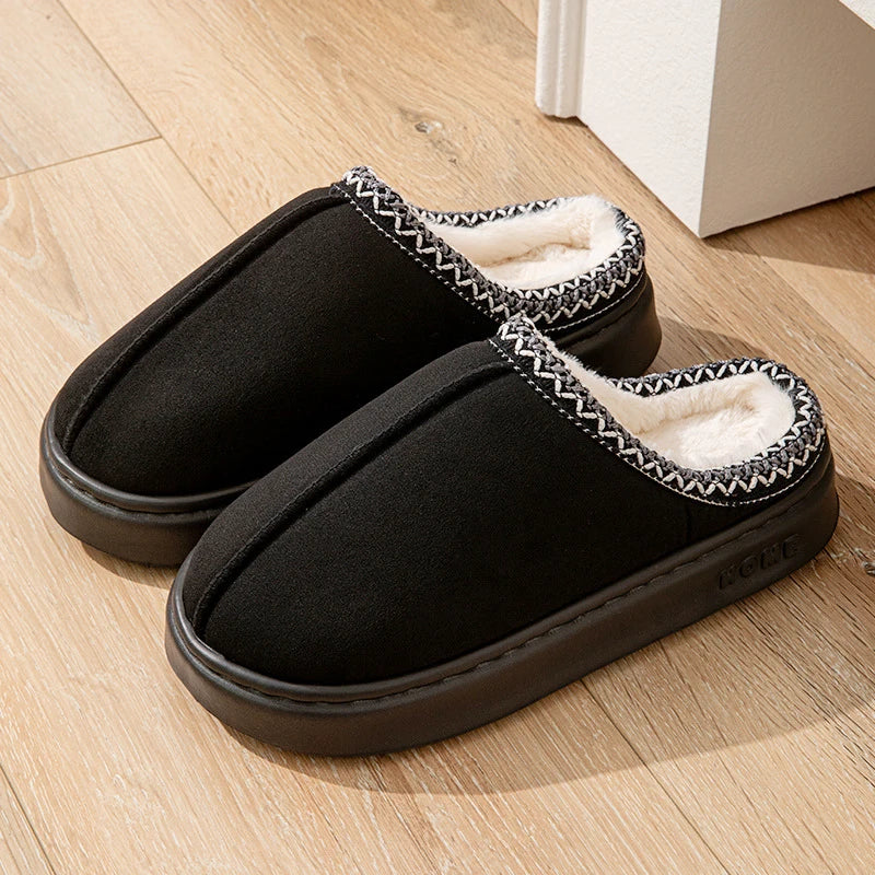 Women's Fuzzy Fur Slippers – Plush Indoor Winter Slides Sizes 36–45