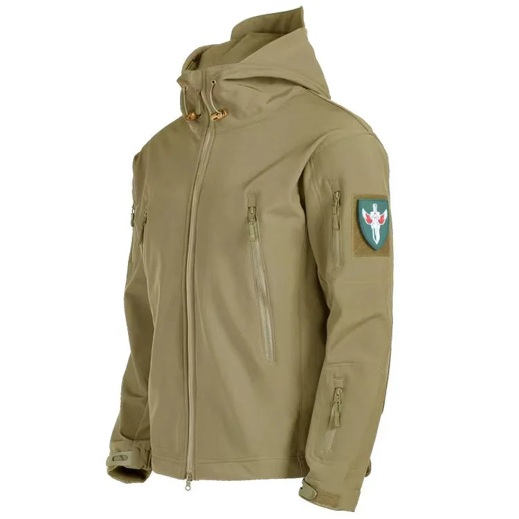 Men's Tactical Soft Shell Jacket – Military Waterproof Hoodie
