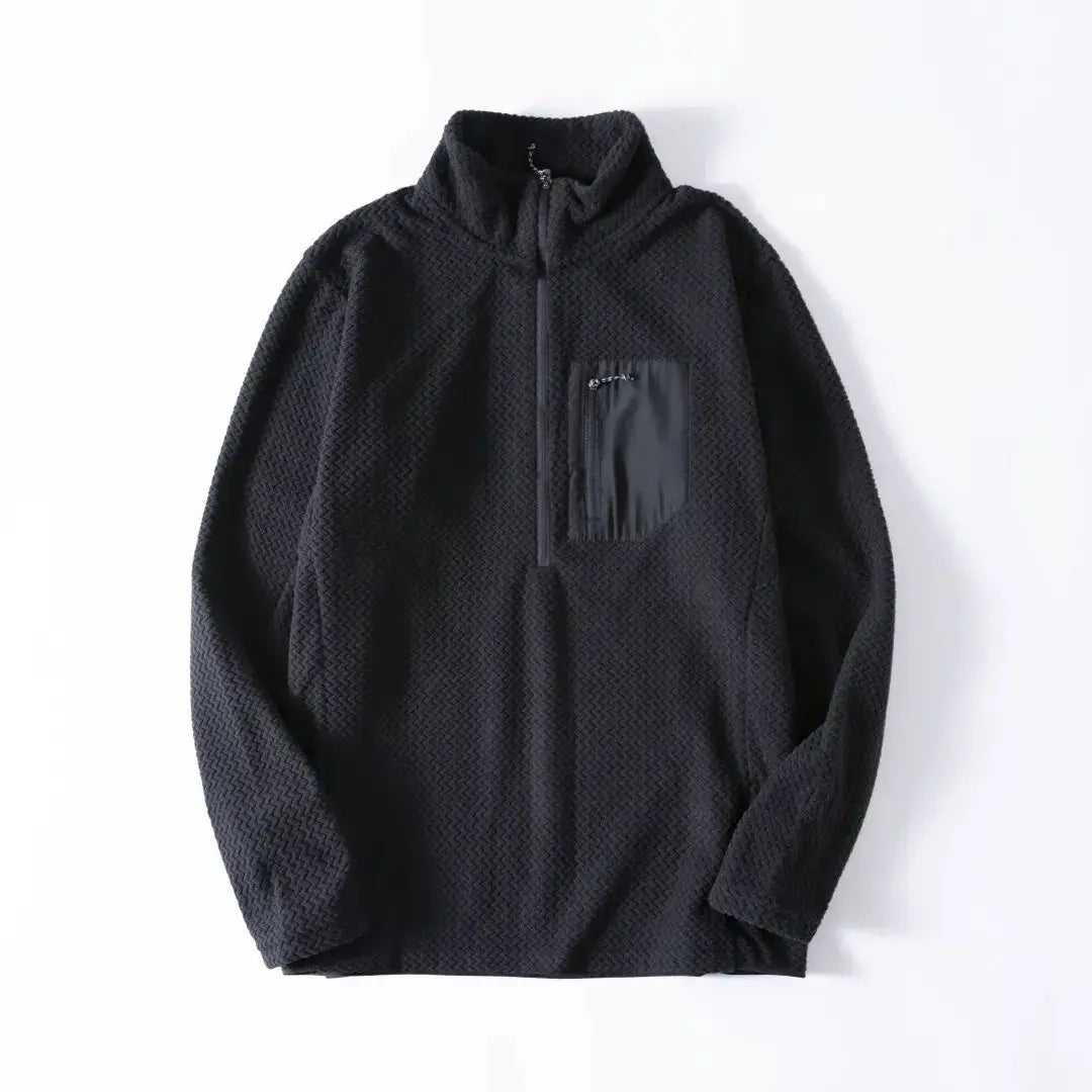 Fleece Half-Zip Sweatshirt – Thick Unisex Long Sleeve Pullover