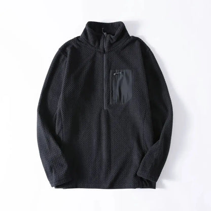 Fleece Half-Zip Sweatshirt – Thick Unisex Long Sleeve Pullover