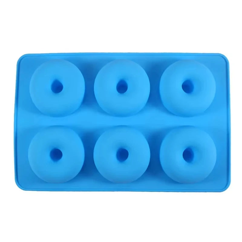 Silicone Donut Mold 6-Cavity Non-Stick Baking Pan for Doughnuts & Bagels