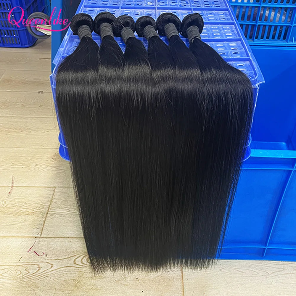 Queenlike 30 Inch Human Hair Bundles Brazilian Raw Weave 1