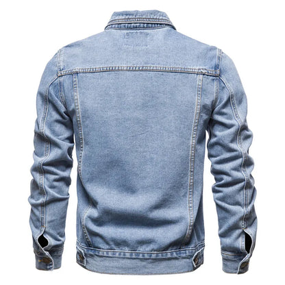 Men's Slim Fit Denim Jacket – Vintage Motorcycle Jean Coat