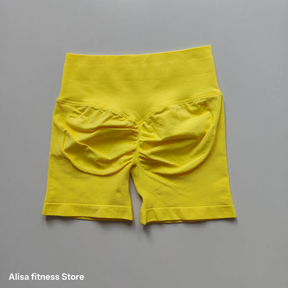 High-Waist Seamless Yoga Shorts – Women's Tummy Control Biker Shorts