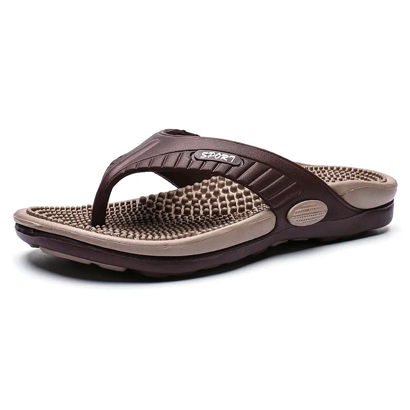 Massage Flip Flops Men Summer Breathable Beach Shoes Sandals Luxury Plus Big Size Slippers 46
