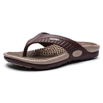 Massage Flip Flops Men Summer Breathable Beach Shoes Sandals Luxury Plus Big Size Slippers 46