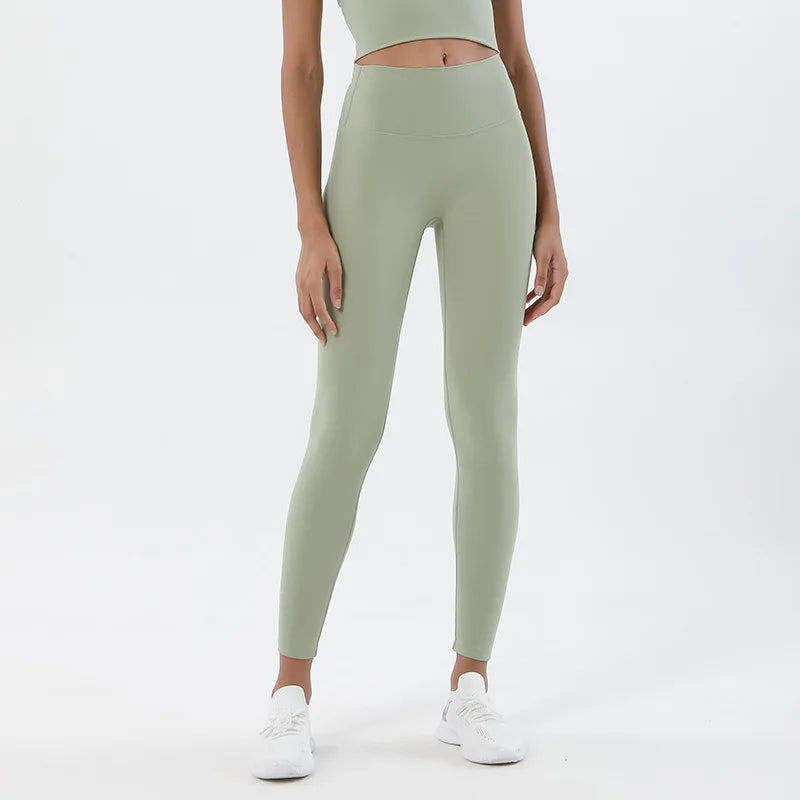 Women's Nylon Yoga Pants – Gym Leggings with Elastic Waist
