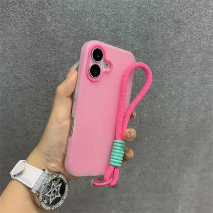 Soft Matte Candy Transparent Phone Case Iphone 17 16 Pro Max 15 14 13 12 11 Xs X 7 8 Plus 16e Hand