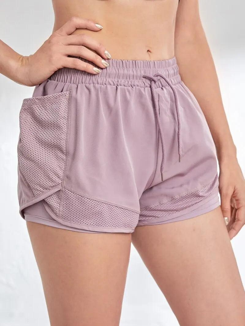 2-in-1 Women's Running Shorts with Pockets & Built-In Liner