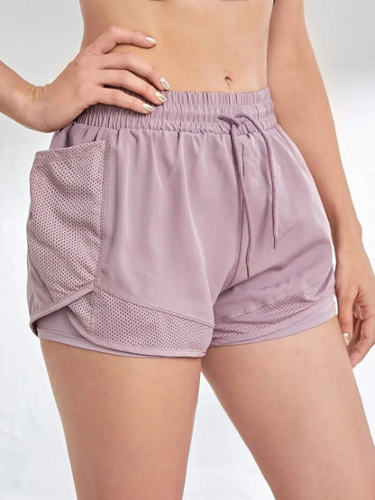 2-in-1 Women's Running Shorts with Pockets & Built-In Liner