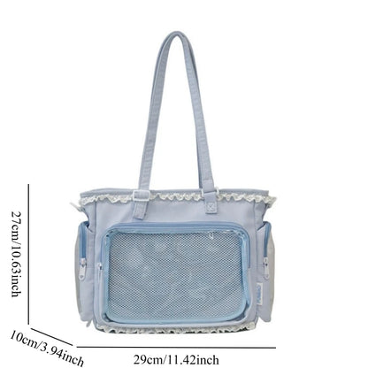 Kawaii JK Messenger Bag – Anime Bow Crossbody Shoulder Bag for Girls