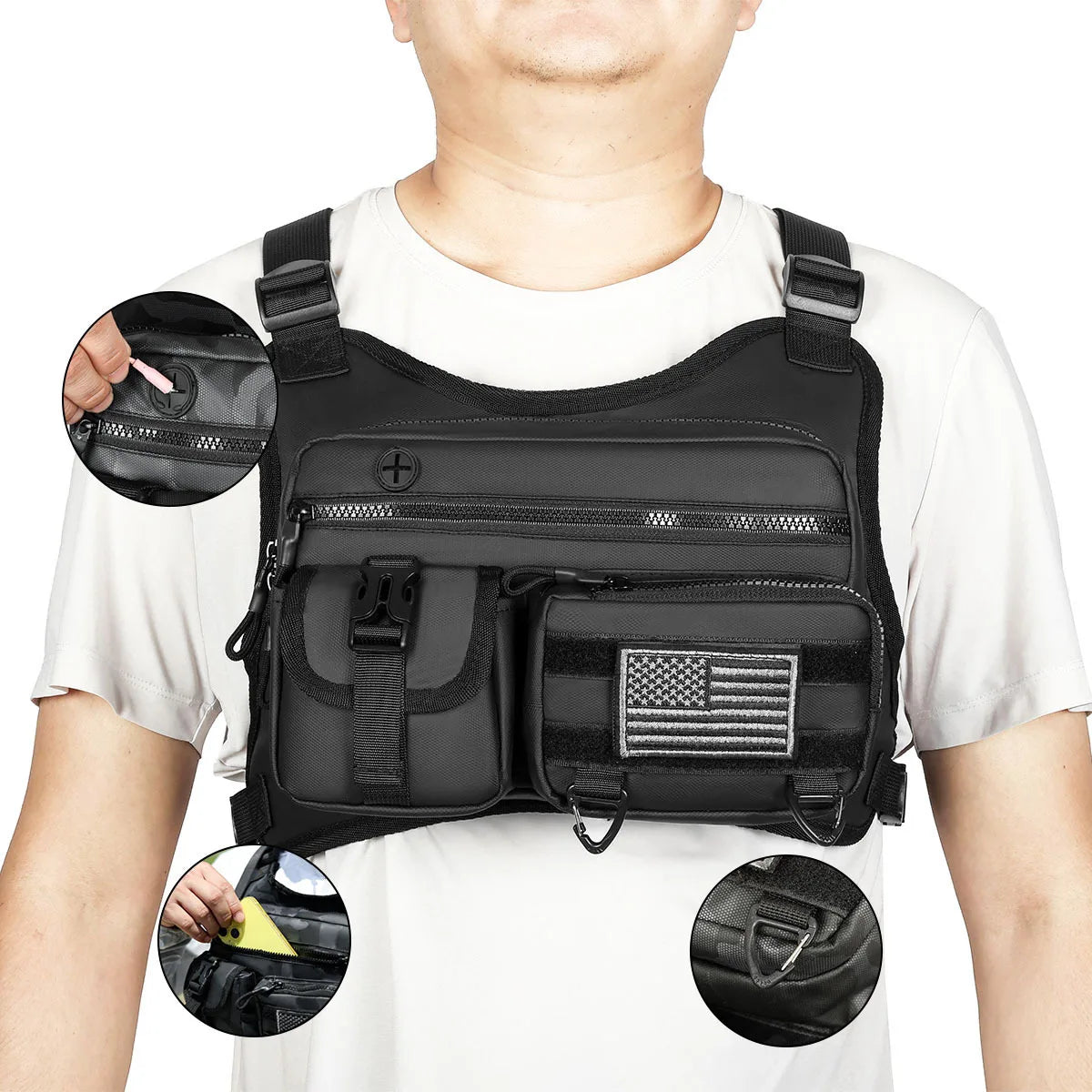 Running Chest Pack Vest Bag – Lightweight Outdoor Sport Harness