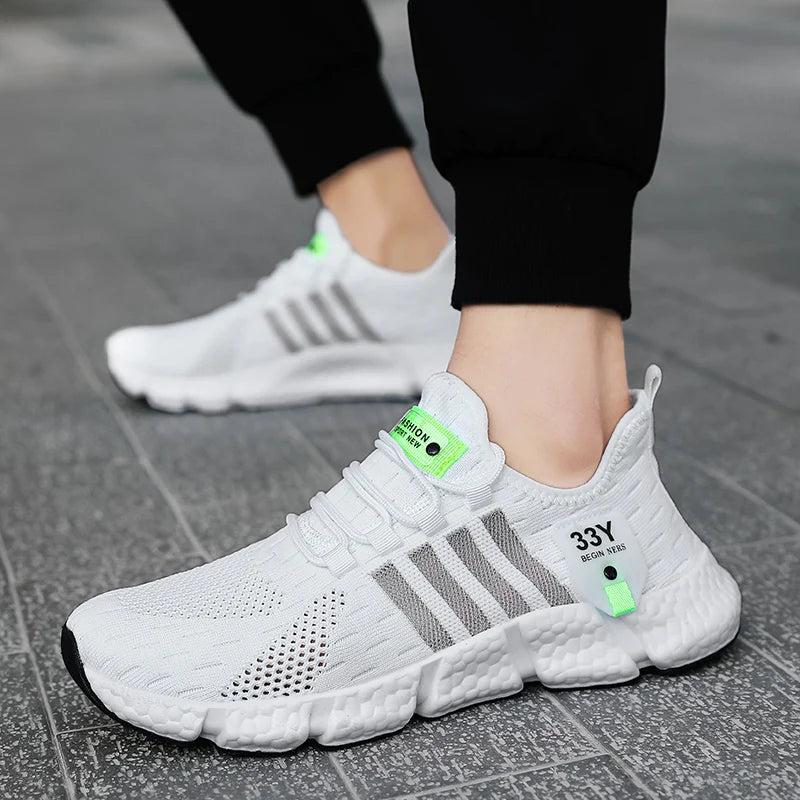 Men's Breathable Mesh Sneakers – Lightweight Walking Shoes Plus Size