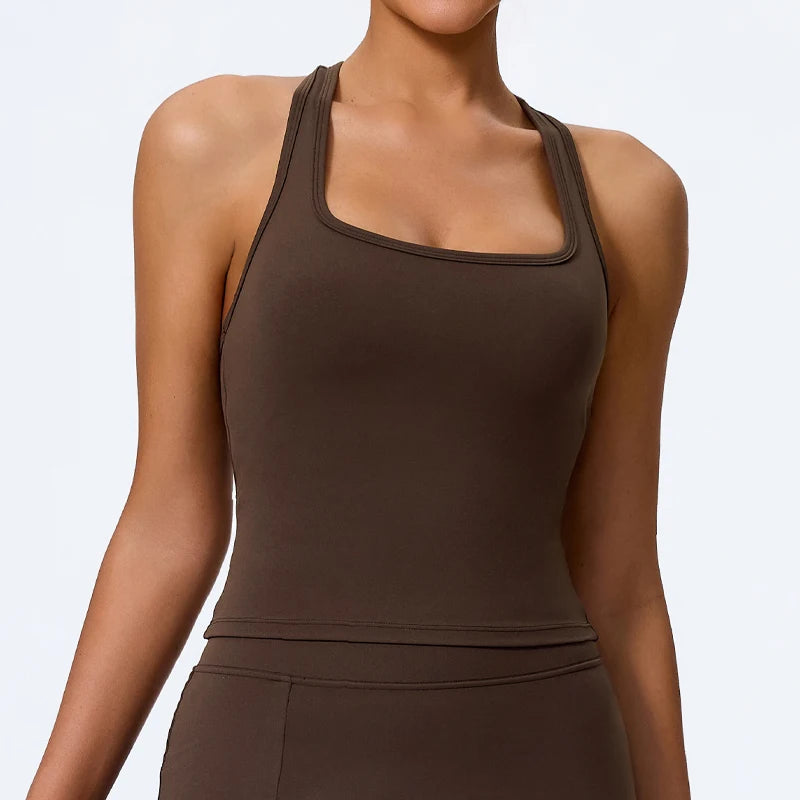 Women's Shockproof Yoga Tank Top - Quick-Dry Gym Vest