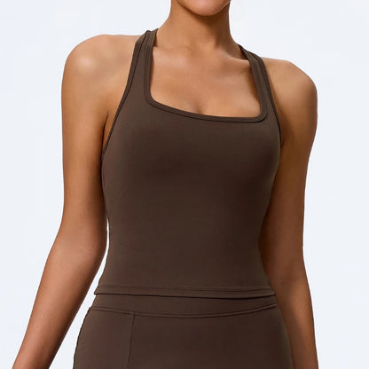 Women's Shockproof Yoga Tank Top - Quick-Dry Gym Vest