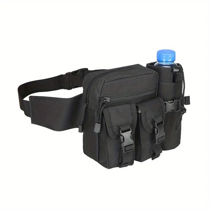 Tactical Waist Pack with Water Bottle Holder – Men's Outdoor Fanny Pack