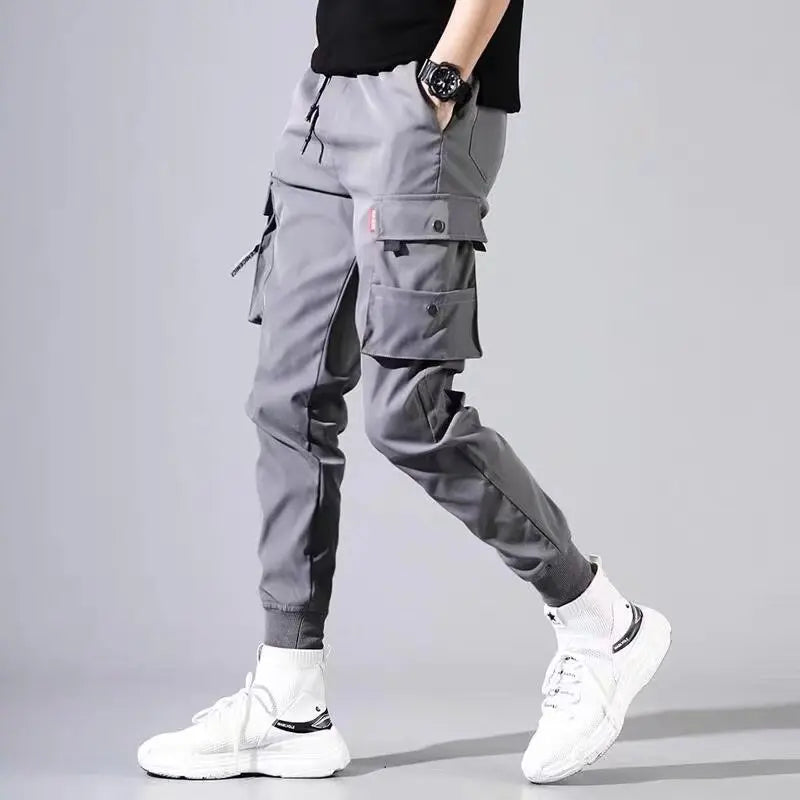 Men's Multi-Pocket Cargo Jogger Pants – Loose Casual Outdoor