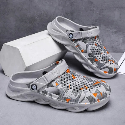Men's EVA Clog Sandals – Breathable Perforated Platform Shoes