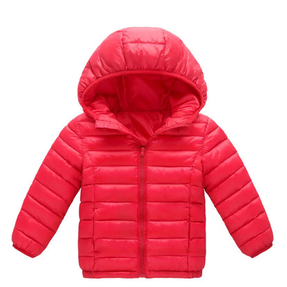 Kids Winter Puffer Down Coat – Warm Hooded Jacket for Boys & Girls