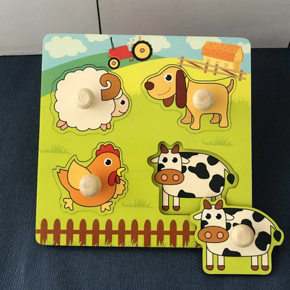 Montessori Wooden Shape Sorting Stacking Toy for Toddlers