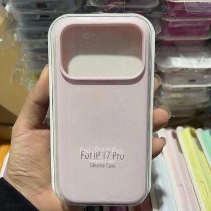 Official Liquid Silicone Skin Feel Case Iphone 17air 14 15 16 17 Pro Max Solid Candy Colour Color