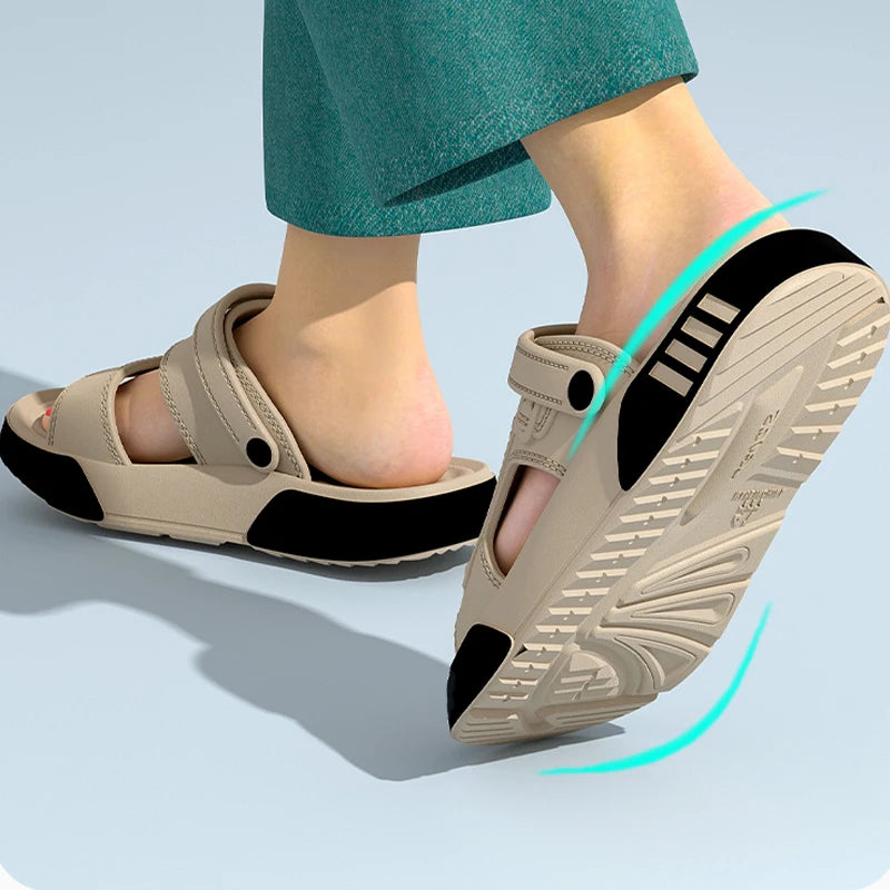 Men Slippers Summer Eva Soft-Soled Platform Slides Sandals Indoor Outdoor Walking Beach Shoes Flip