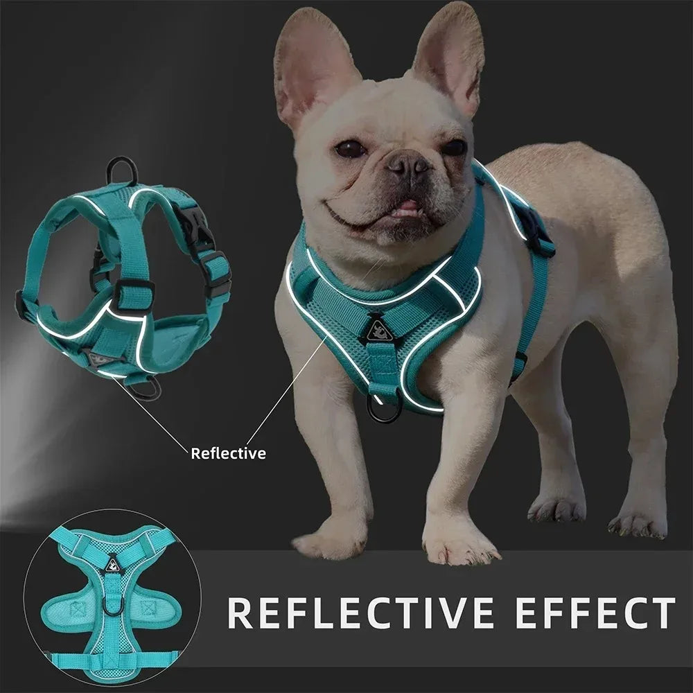 No-Pull Dog Harness & Leash Set – Adjustable Reflective Vest