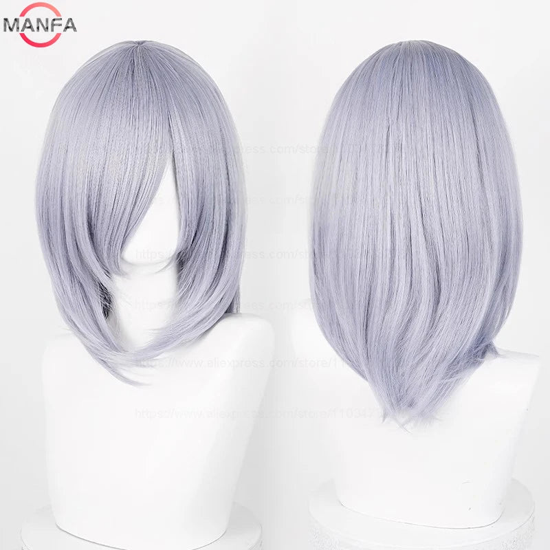 Anime Cosplay Wig - 40cm Medium Straight Wig with Bangs