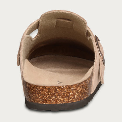 Suede Mule Clogs – Women's Arch Support Cork Outdoor Slippers